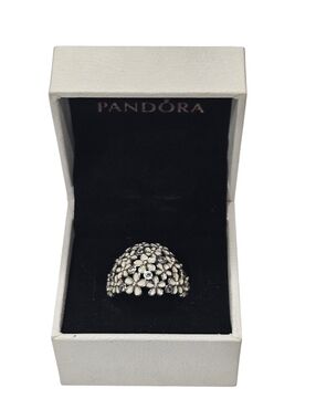 Pandora Darling Daisy Bouquet Ring Size 60 Sterling Silver Enamel CZ